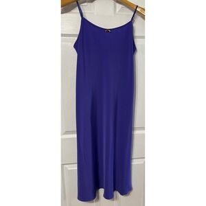 Josie Purple Spaghetti Strap‎ Nightgown with  Rose Detail Size Medium